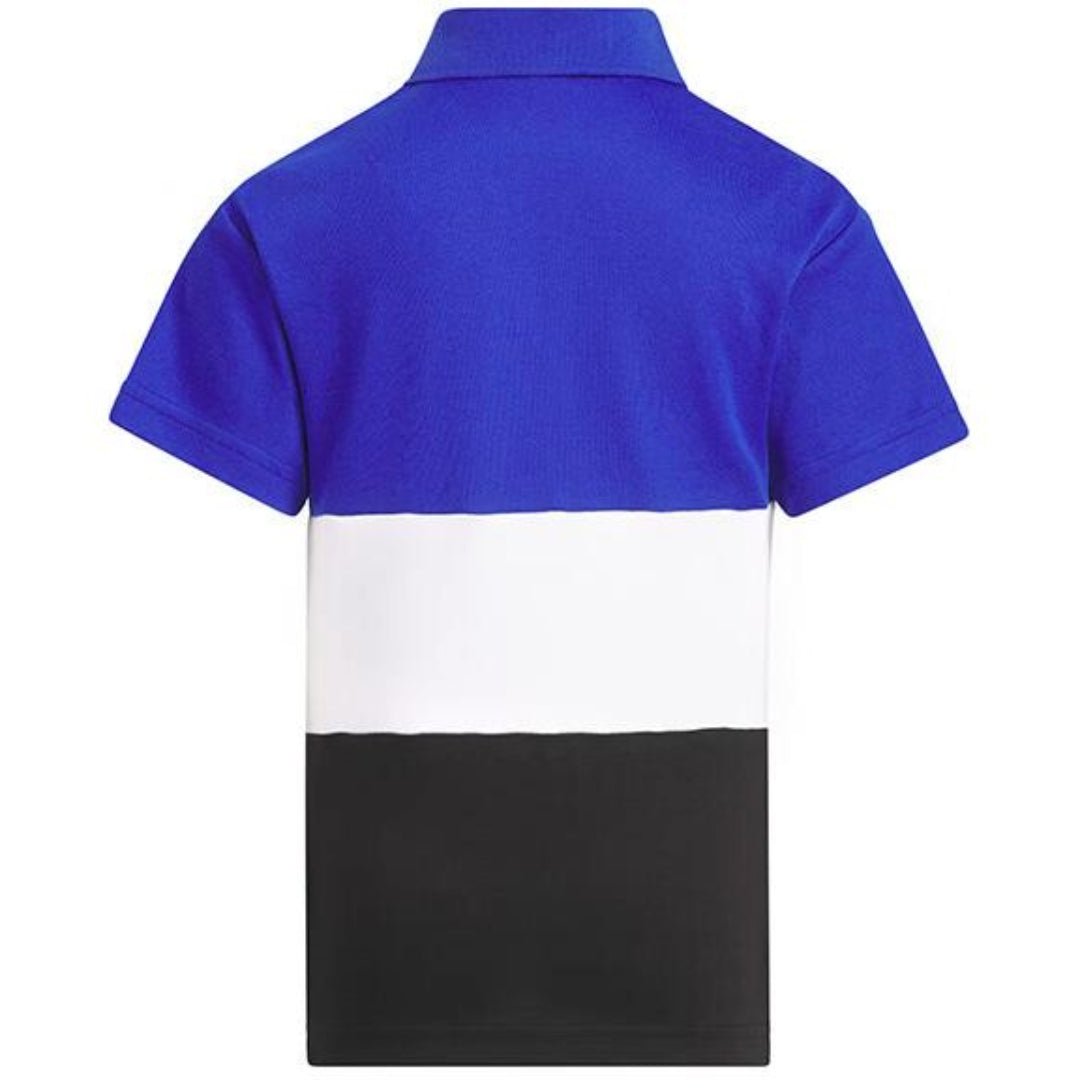 (GS) adidas Polo Shirt Asia Sizing 'Blue White Black' IT1791