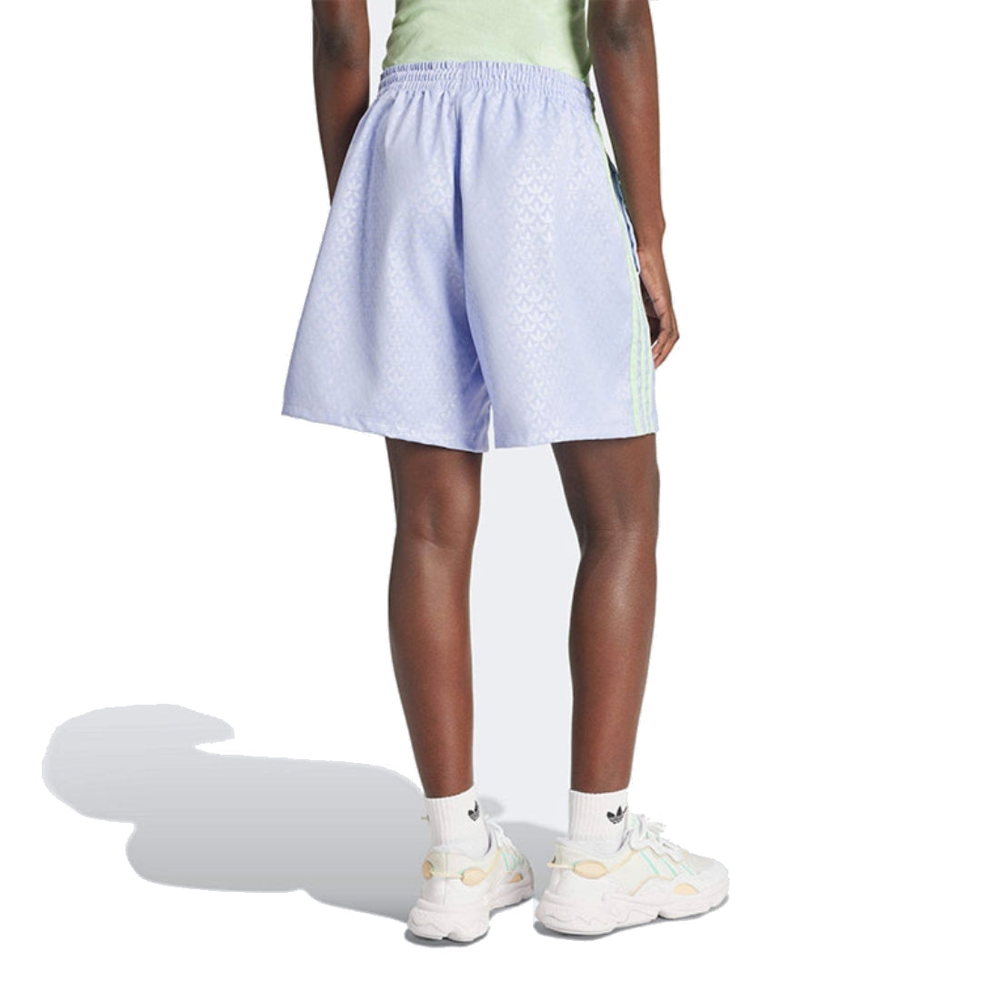 (WMNS) adidas Originals Monogram Shorts Asia Sizing 'Purple Green' IS3850