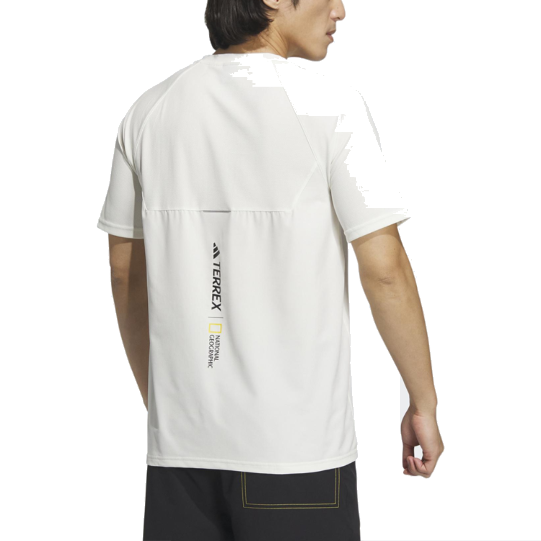 adidas Natgeo T-Shirt Asia Sizing 'White Yellow Black' IC1987