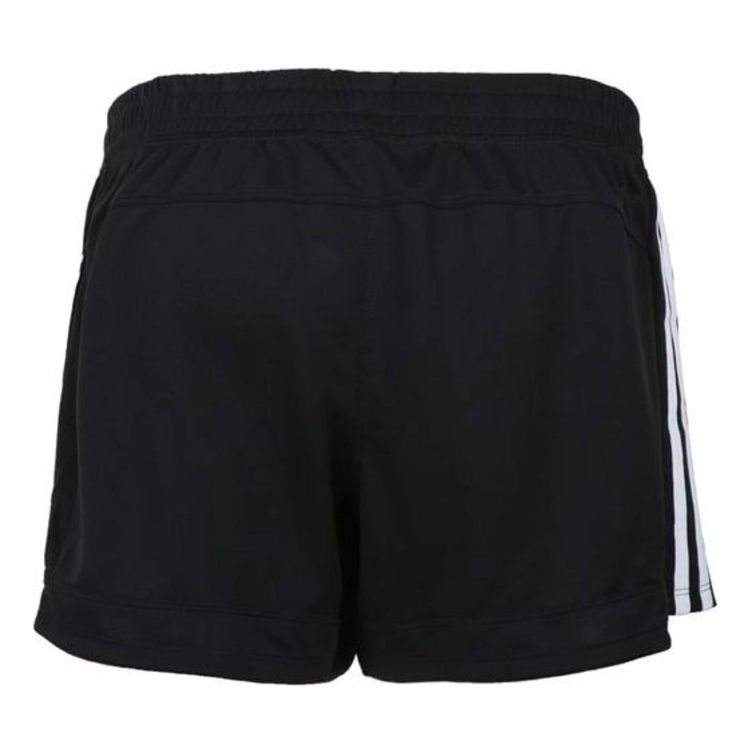 (WMNS) adidas Pacer 3-Stripes Knit Training Shorts Asia Sizing 'Black White' DU3502