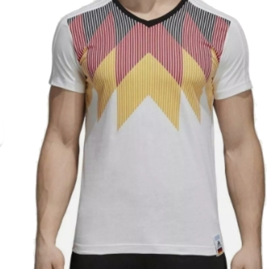 adidas Germany Country Identity T-Shirt 'White Red Yellow' CF1734