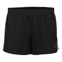 (WMNS) adidas Pacer 3-Stripes Knit Training Shorts Asia Sizing 'Black White' DU3502