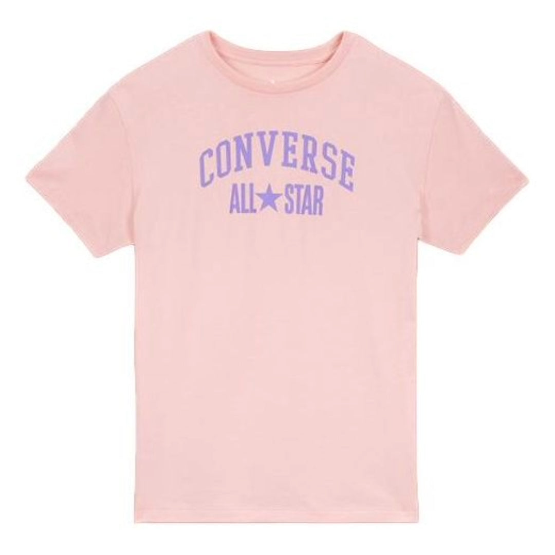 (WMNS) Converse Sport Graphic T-Shirt Asia Sizing 'Pink Blue' 10017793-A02