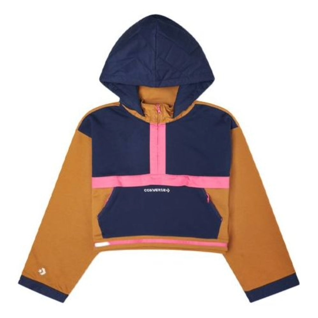 (WMNS) Converse Convertible Hoodie Dress Asia Sizing 'Navy Tan' 10021659-A02