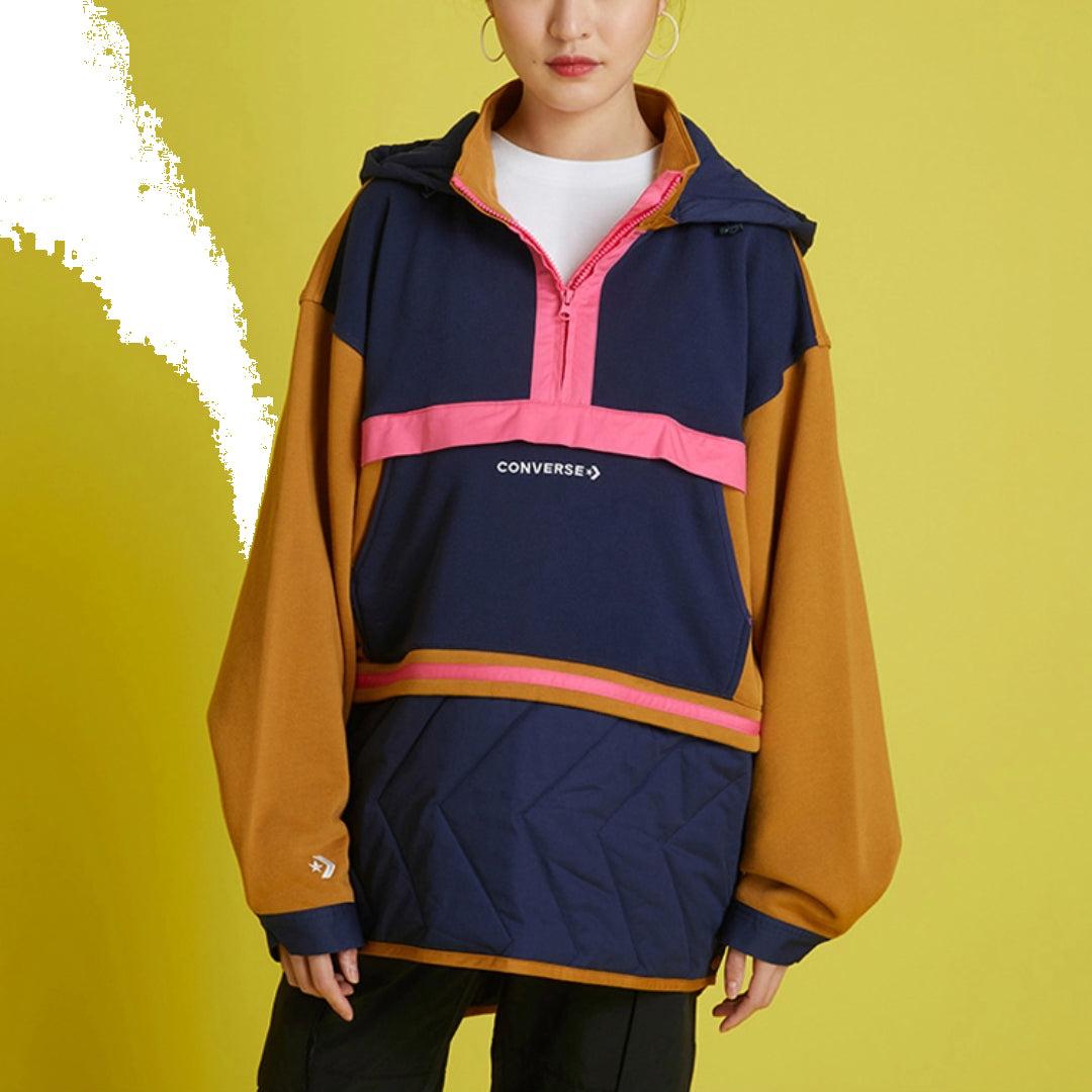 (WMNS) Converse Convertible Hoodie Dress Asia Sizing 'Navy Tan' 10021659-A02