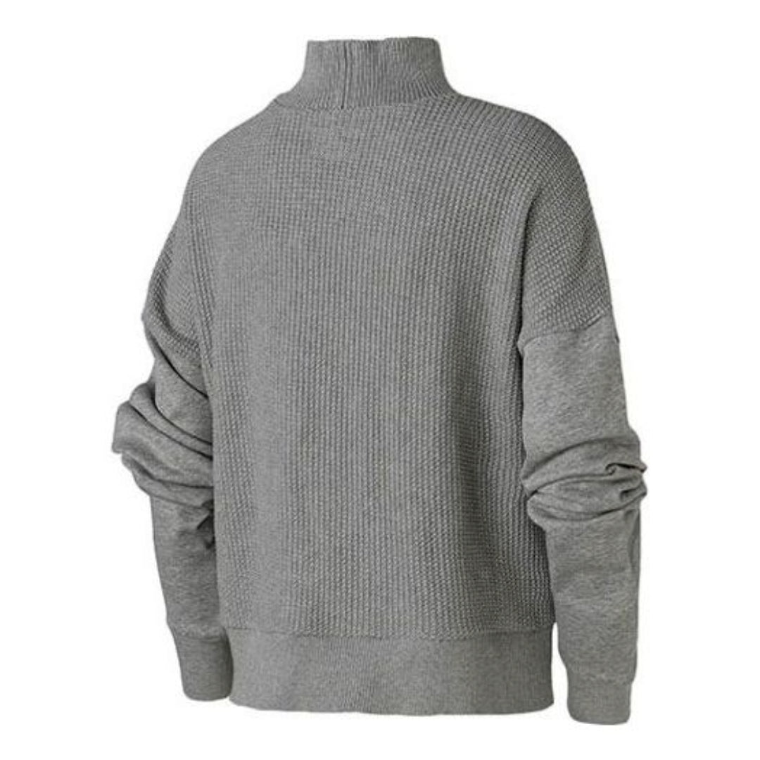 (WMNS) Converse Knit Mock Neck Sweatshirt Asia Sizing 'Grey' 10007185-A02