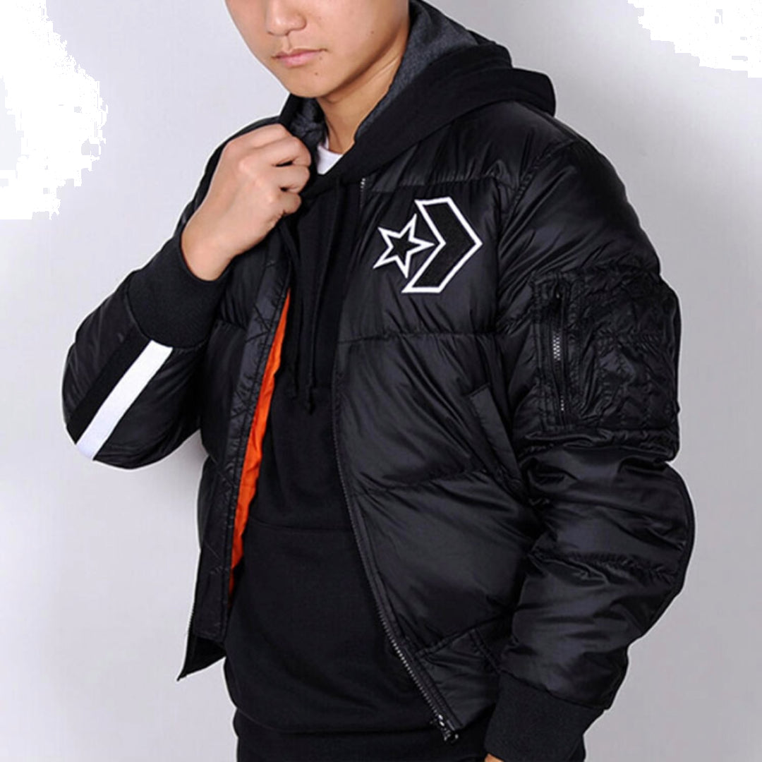 Converse Down Jacket Asia Sizing 'Black White' 10006883-A01