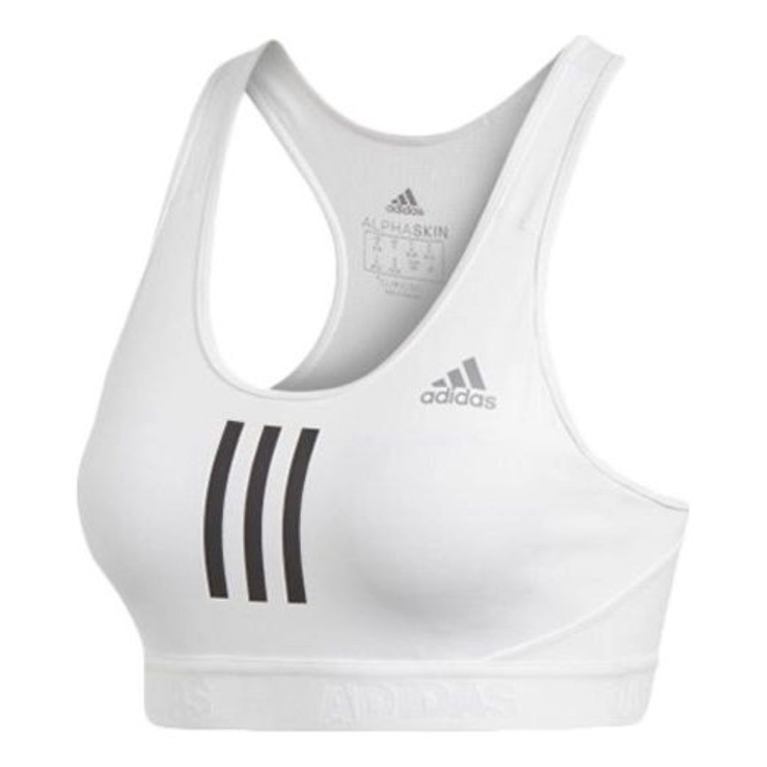 (WMNS) adidas 3-Stripes Bra Asia Sizing 'White Black' DT4027