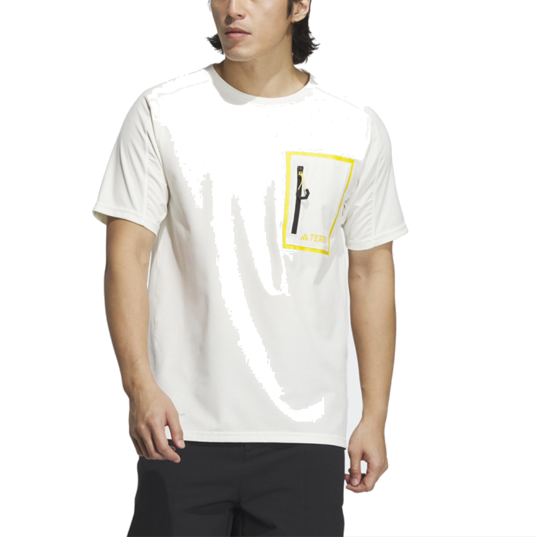 adidas Natgeo T-Shirt Asia Sizing 'White Yellow Black' IC1987
