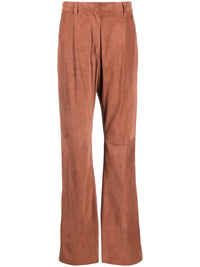 Brunello Cucinelli Four-Pocket Leather Palazzo Pants