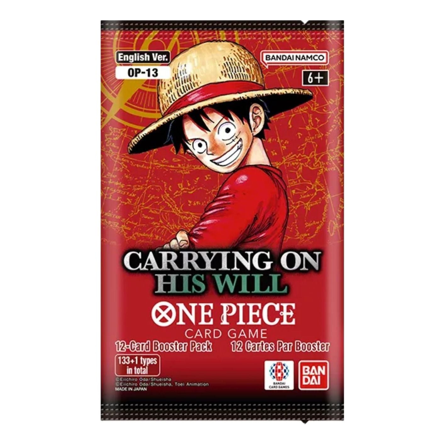 One Piece Card Eng. Carrying On His Will Booster Pack 810158833517