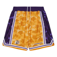 Mitchell & Ness x BAPE Swingman Camo Shorts 'Los Angeles Lakers Gold' 203466559