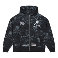 Mitchell & Ness x Mastermind Print Full-Zip Hoodie Jacket 'Charcoal' TH16969-CLBBLCK