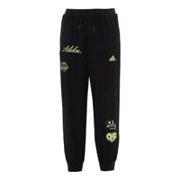 (GS) adidas Brand Love Woven Pants Asia Sizing 'Black' IA1577