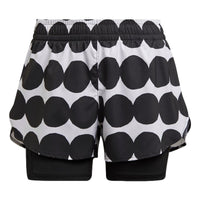(WMNS) adidas x Marimekko Marathon 20 Shorts Asia Sizing 'Black White' GU2526