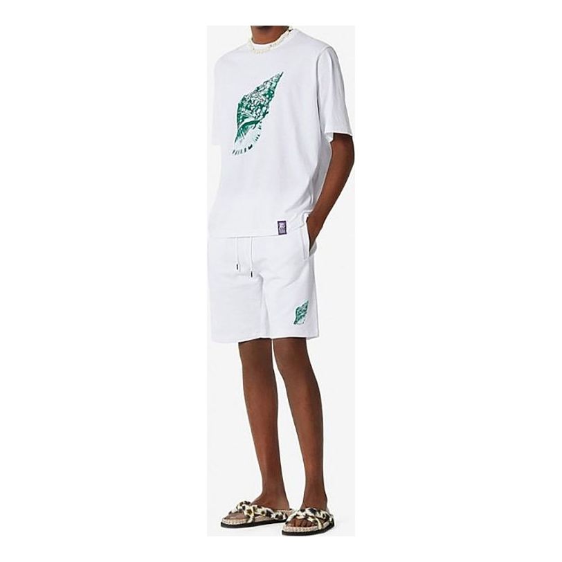 Men's KENZO Series Pattern Short Sleeve White FA5-5TS517-4V6-01