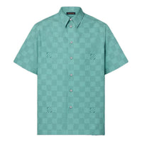 LOUIS VUITTON Printed Cotton Shirt 'Teal' 1AFQXX