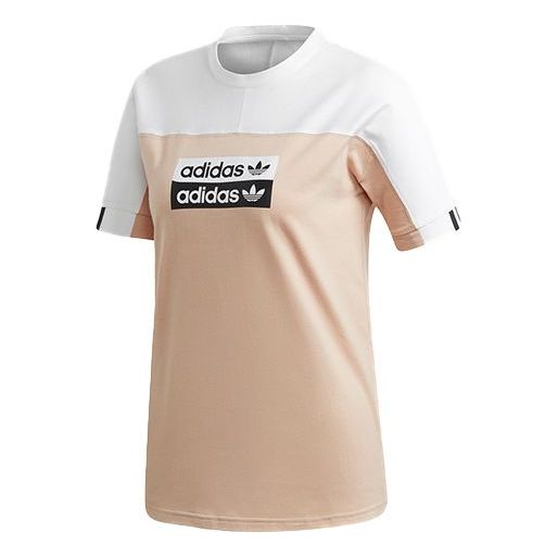 (WMNS) adidas originals Round Neck Pullover Round Neck Short Sleeve Gray FL0054