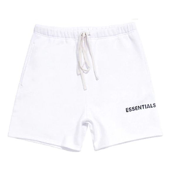 Fear of God Essentials FW18 Graphic Sweat ShortsWhite FOGPAMZ-WH-01