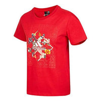 (WMNS) adidas Printing Logo Round Neck Short Sleeve Red HC2807