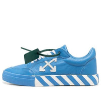 Off-White Low Vulcanized Leather Trainers 'Blue White Green' OMIA085S22LEA0024501