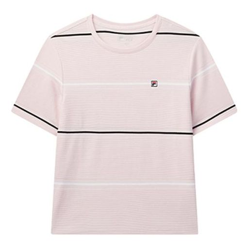 (WMNS) FILA Knit Cozy Stripe Short Sleeve T-Shirt F61W028124F-PU