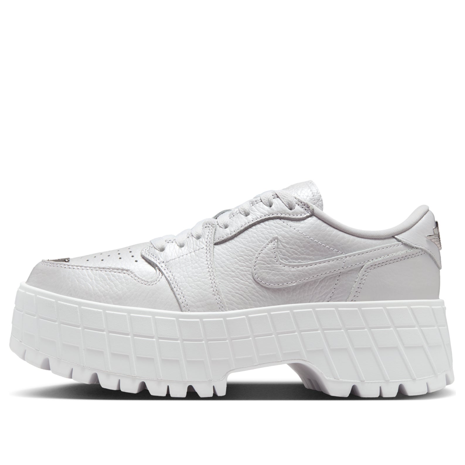 (WMNS) Air Jordan 1 Brooklyn Low 'White Metallic Silver' HF3184-100