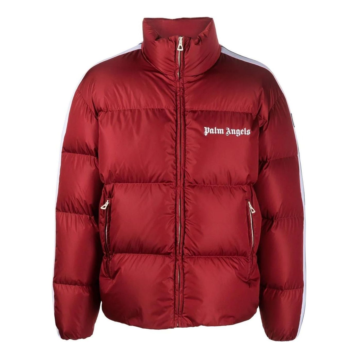 Palm Angels FW22 Classic Track Down Jacket 'Red White' PMED019C99FAB0012501