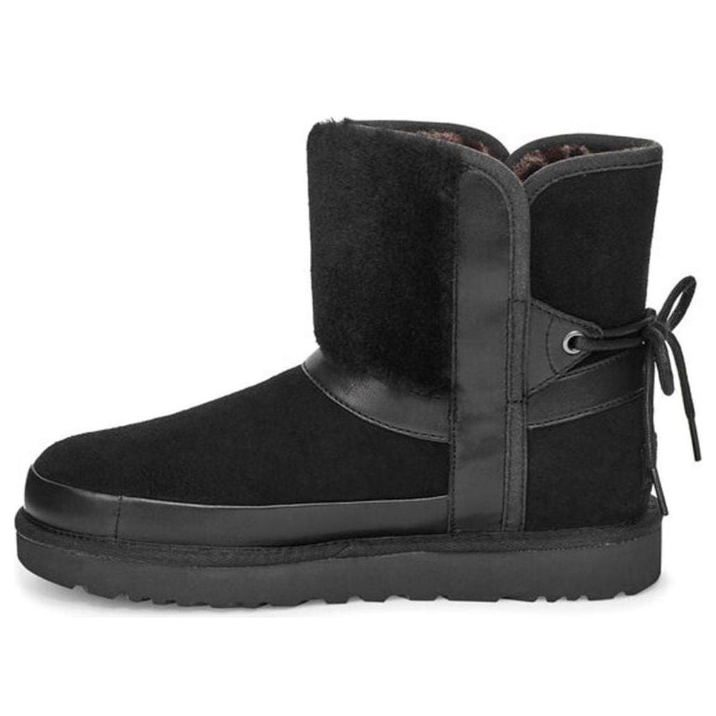 (WMNS) UGG Classic Leopard Lined Bow 'Black' 1105354-BLK