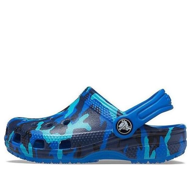 (PS) Crocs Camouflage Printing Beach Blue Sandals 205813-4JL