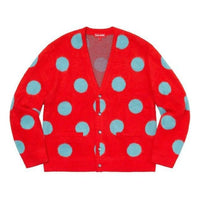 Supreme Brushed Polka Dot Cardigan 'Red Teal' SUP-SS20-153