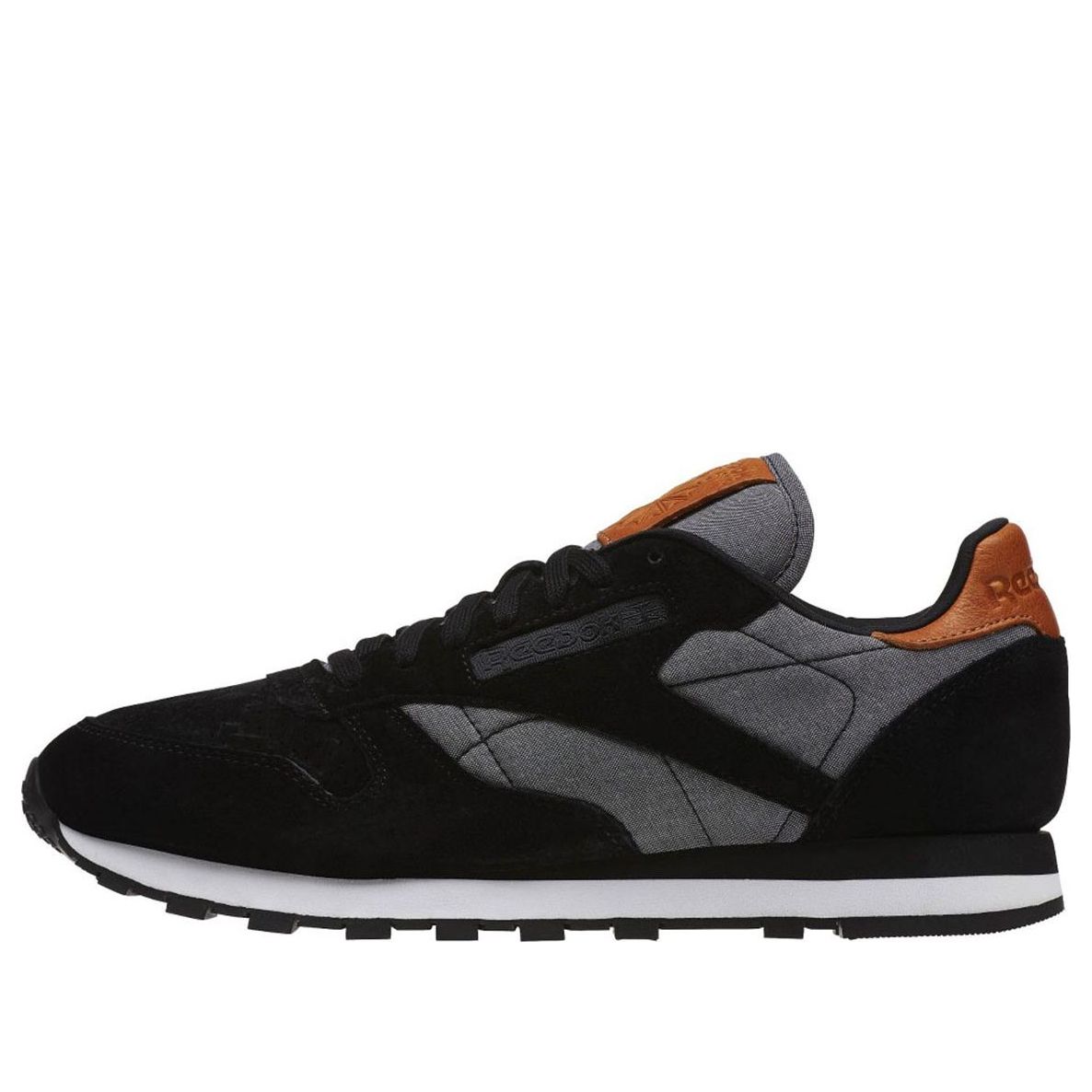 Reebok Cl Leather Running Shoes Black/Grey BD1664