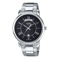 Men's CASIO Minimalistic  quartz Watch Stainless Steel Strap Mens BEM-152D-1A