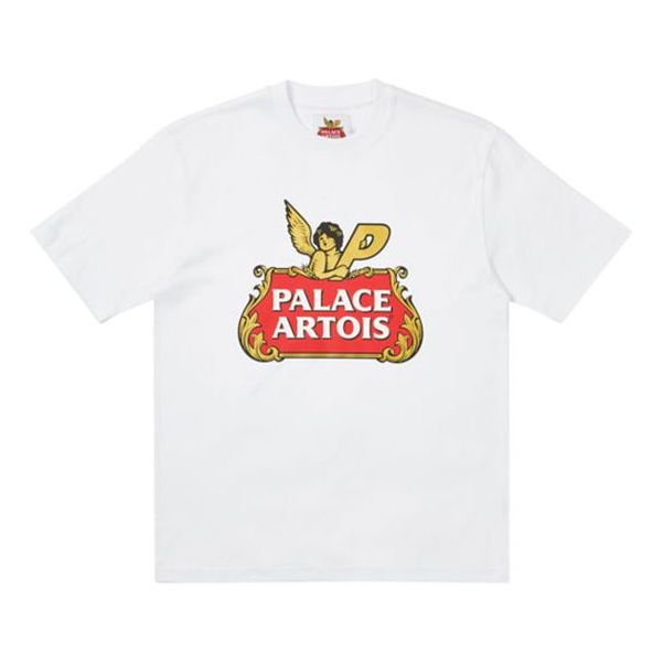 PALACE x Stella Artois Crossover Logo Printing Short Sleeve Unisex White PAL-SS21-1