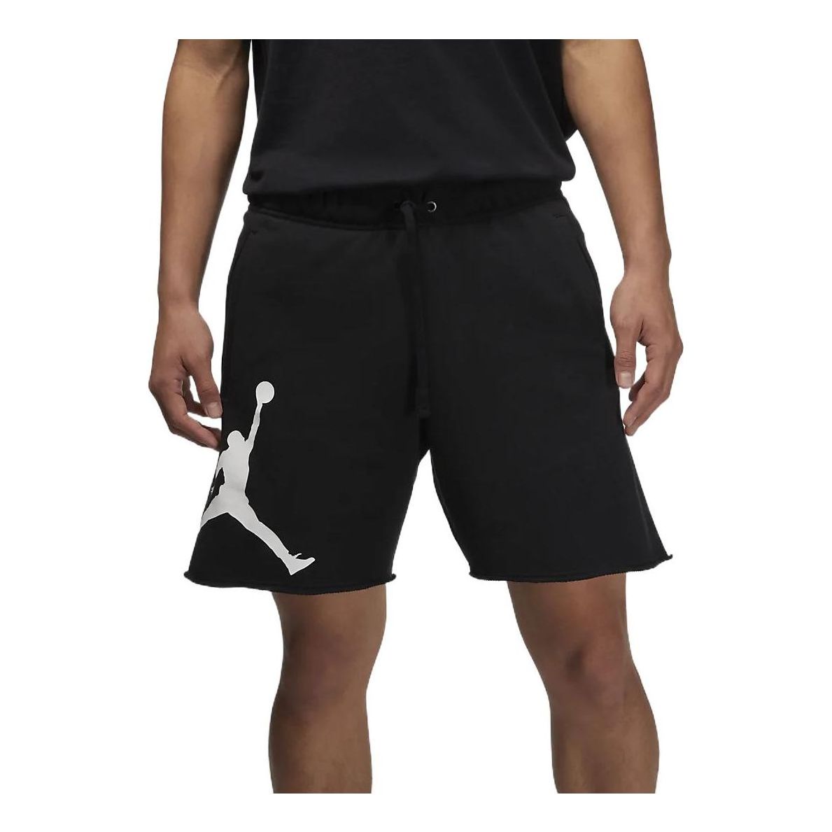 Men's Air Jordan Logo Casual Sports French Terry Black Shorts DM1361-010