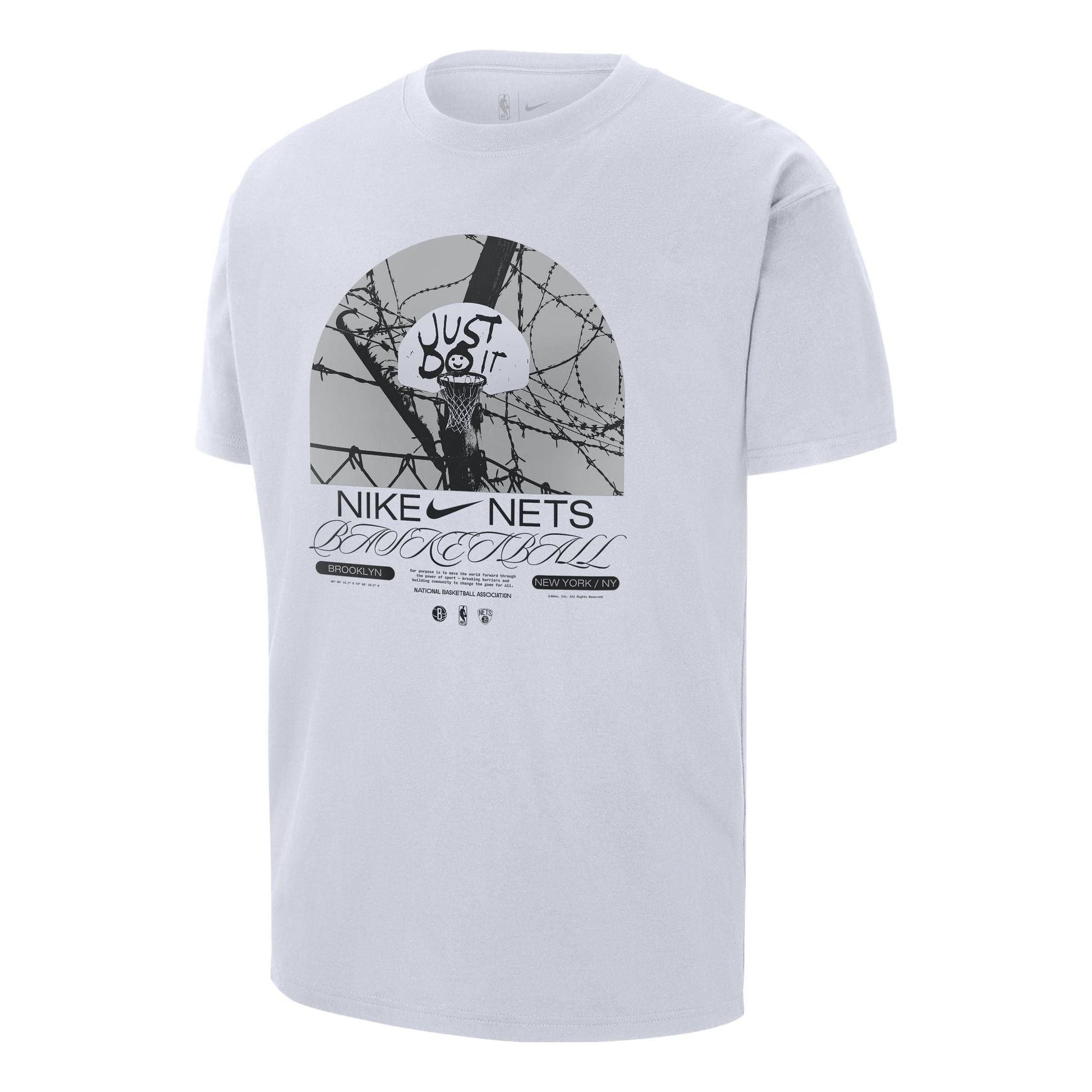 Nike Brooklyn Net Courtside T-Shirt 'White' DR6289-100