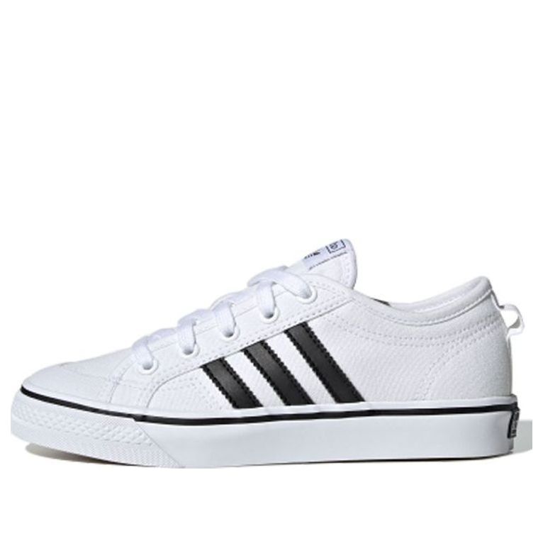 (GS) adidas Nizza J 'White Black' EF5140