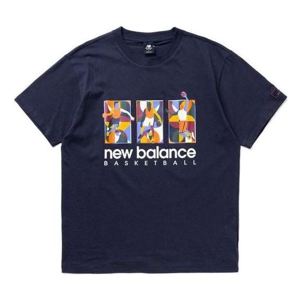 New Balance Hoops Classic Court Short Sleeve T-shirt Asia Sizing 'Eclipse' MT23587-ECL