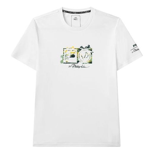 FILA x 3.1 phillip lim Jointly Signed Causual Round Collar Male White F11M126105F-WT