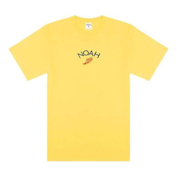NOAH Embroidered Winged Foot Logo T-shirt 'Yellow' T31SS21-YEELLOW
