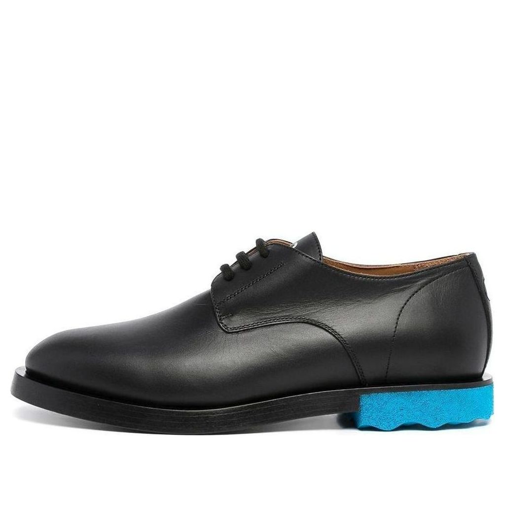 Off-White Contrasting-Sole Derby Shoes 'Black Blue' OMIF008F21LEA0011045