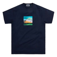 Men's KITH Pot of Gold Tee Printing Alphabet Short Sleeve Blue KH3762-102