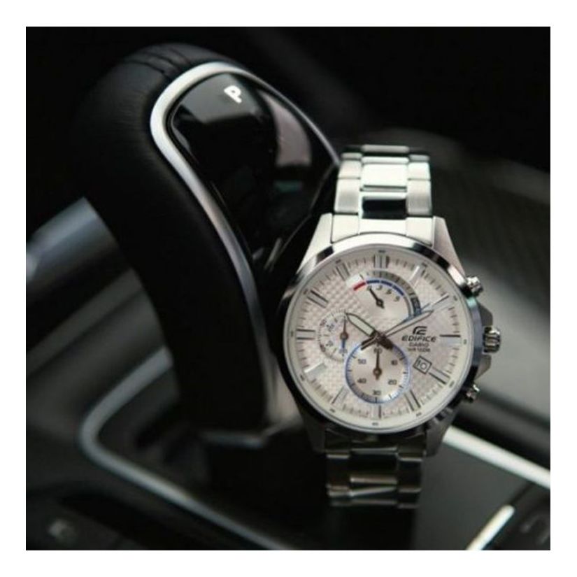 CASIO EDIFICESeries Men'ses Mens Silver Analog EFV-530D-7AV