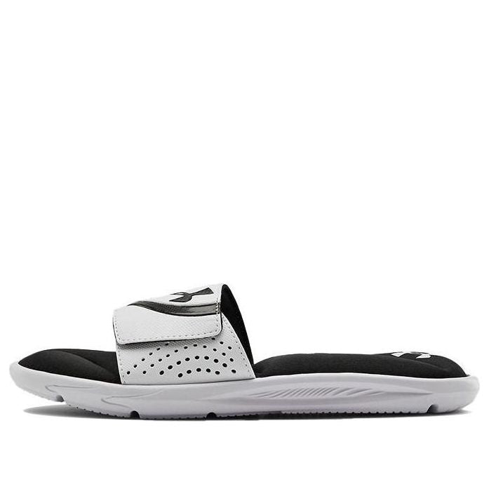 (GS) Under Armour Ignite 6 Slide 'White Black' 3022728-102