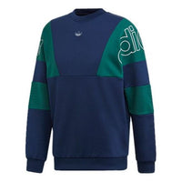 adidas originals Colorblock Casual Sports Round Neck Pullover Navy Blue FK1971