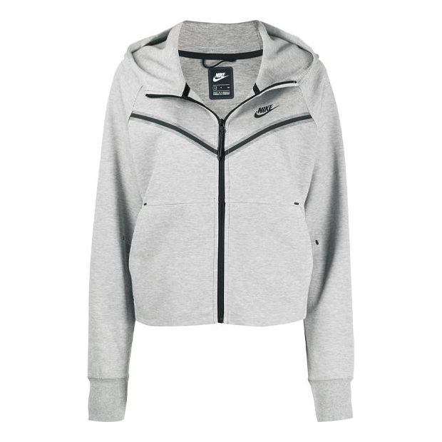 (WMNS) Nike Tech Fleece Windrunner Hooded Jacket Grey Gray CW4298-063