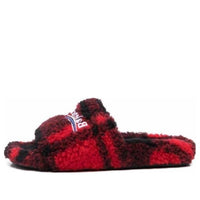 (WMNS) Balenciaga Furry Slides 'Fake Fur Red Black' 654261W2F21