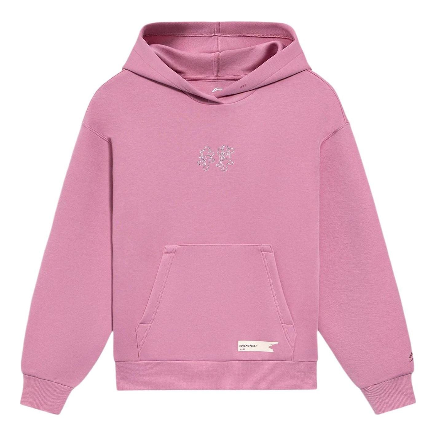 (WMNS) Li-Ning Logo Hoodie 'Pink' AWDS046-7
