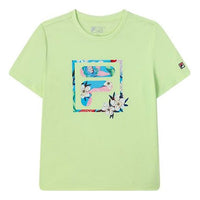 (WMNS) FILA Pure Cotton Round Neck Sports Short Sleeve Fluorescence Green F11W128101F-YE