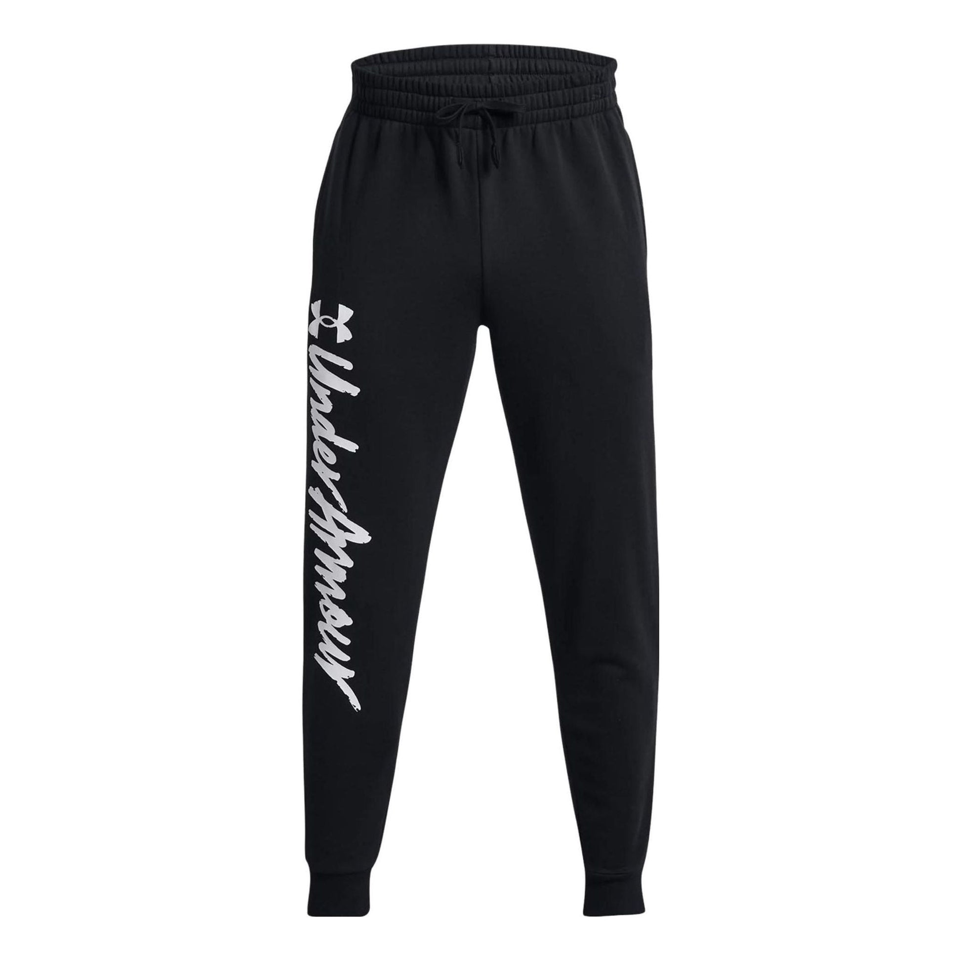Under Armour Rival Fleece Graphic Joggers 'Black White' 1379776-001
